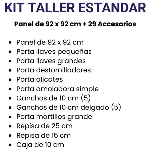 Kit Estándar Taller Slotwall (92x92 cm)
